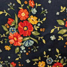 Load image into Gallery viewer, Navy Blue Floral Print Car Organizer/ Trash Can