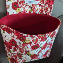Load image into Gallery viewer, Red English Rose Print Car Organizer/ Trash Can
