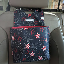 Load image into Gallery viewer, Patriotic Print Car Organizer/ Trash Can