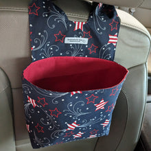 Load image into Gallery viewer, Patriotic Print Car Organizer/ Trash Can