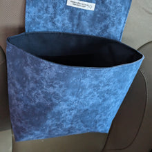 Load image into Gallery viewer, Blue Smudge Print Car Organizer/ Trash Can