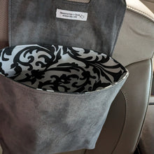 Load image into Gallery viewer, Black Smudge Print Car Organizer/ Trash Can