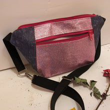 Load image into Gallery viewer, Pink Sparkling Hipster/ Crossbody Bag
