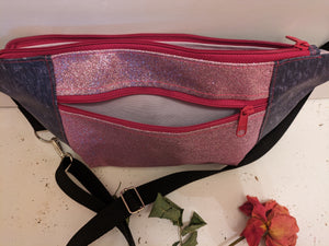 Pink Sparkling Hipster/ Crossbody Bag