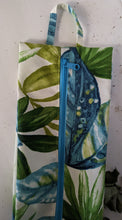 Load image into Gallery viewer, Green/Teal Palm Leaves Print Expandable Shoe Bag
