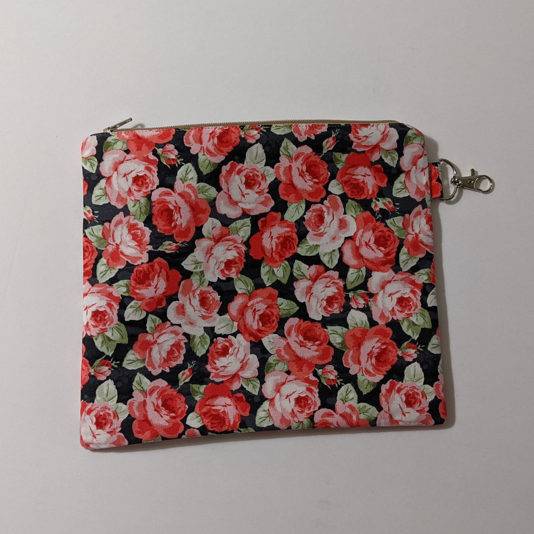 Red Rose / Large Zipper Pouch