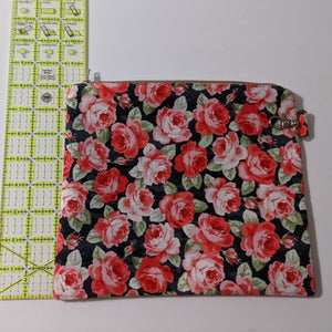 Red Rose / Large Zipper Pouch