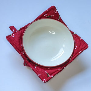 Red Candy Cane - Bowl Hot Pad