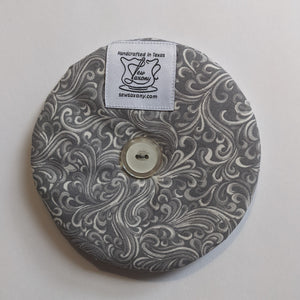 Grey Swirl Print - Card Holder