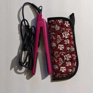 College Print Flat Iron/ Curling Iron/ Curling Wand Sleeve Protector