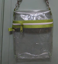 Load image into Gallery viewer, Lime Green /Clear Vinyl Stadium Crossbody Bag
